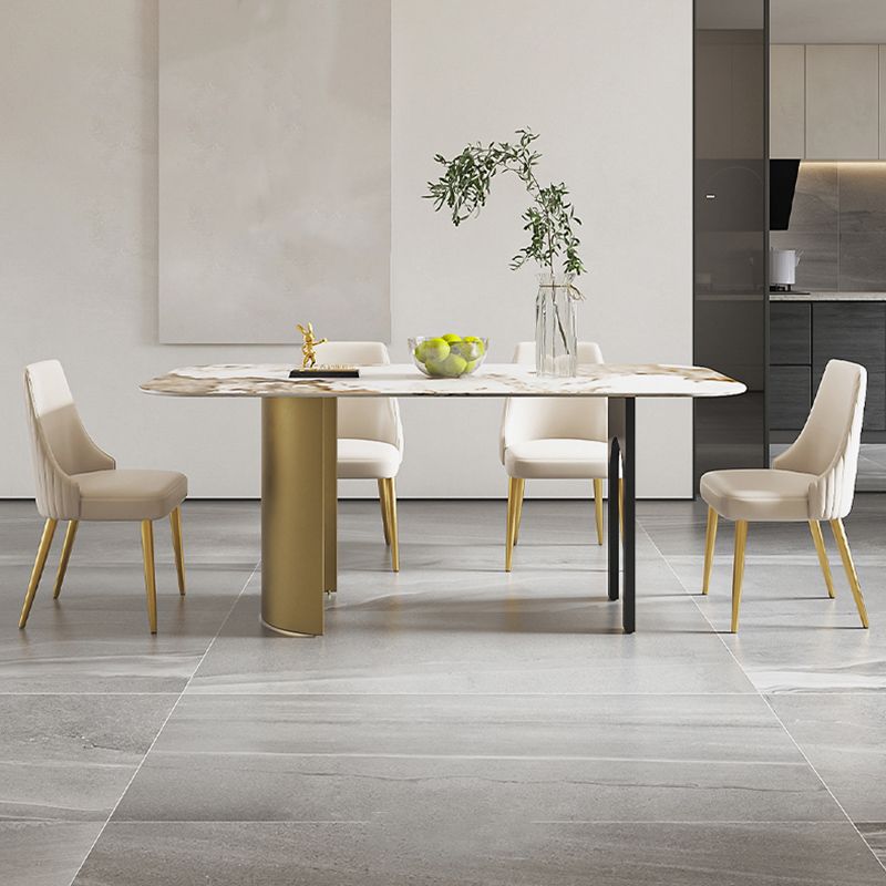 Nordic 1/4/5/6/7 Pieces Dining Set Rectangle Stone Dining Table for Kitchen Dining Room