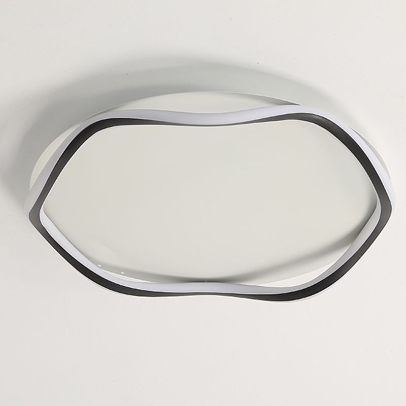 Minimalism Metal LED Ceiling Mounted Light Circle 1-Light Flush Light for Bedroom