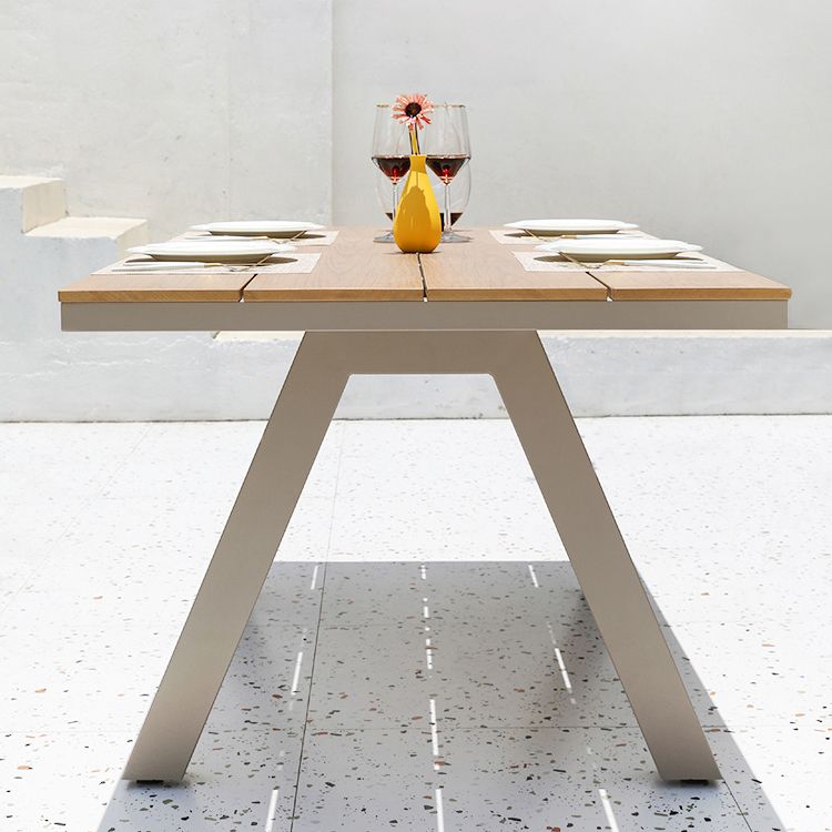 Bohemian Style Dining Table Set 1/3/5/7 Piece Wood and Metal Dining Set for Patio