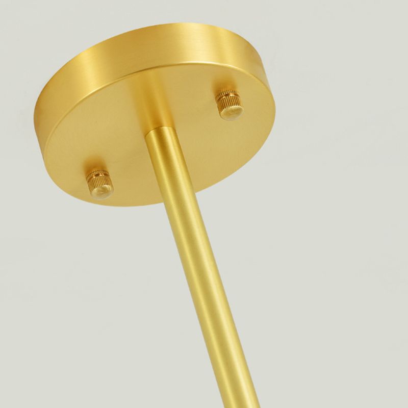 Brass Globe Chandelier Lamp American Multi Light Hanging Light for Living Room