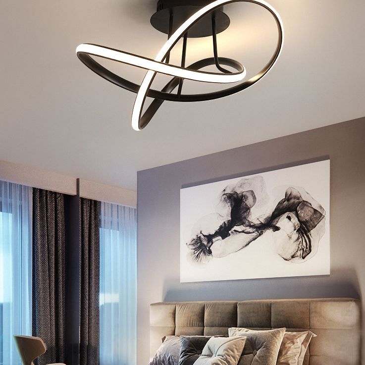 Acrilico a spirale vicino all'illuminazione del soffitto Simple Light Light Sequent'anni