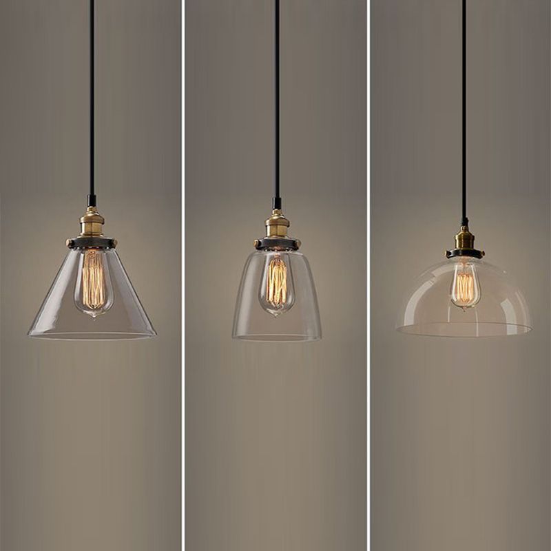 1 luminaire de suspension en verre industriel léger léger pour restaurant