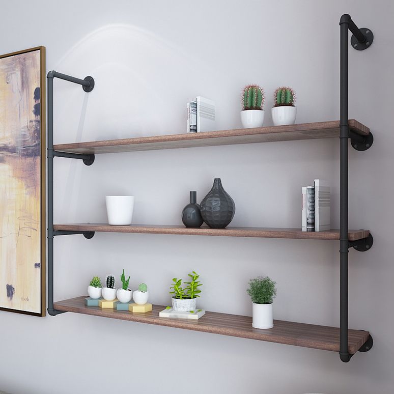 11.81"W Bookshelf Wall Mounted Industrial Style Bookcase for Home Office