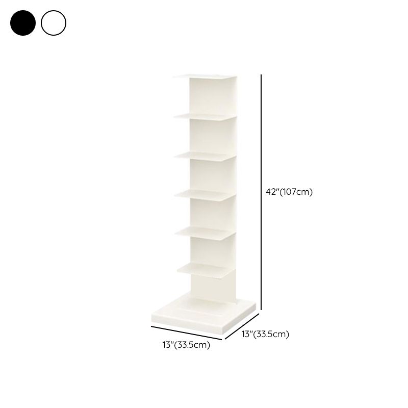 Closed Back Bookshelf Vertical Metal Shelves Included Bookcase for Study Room