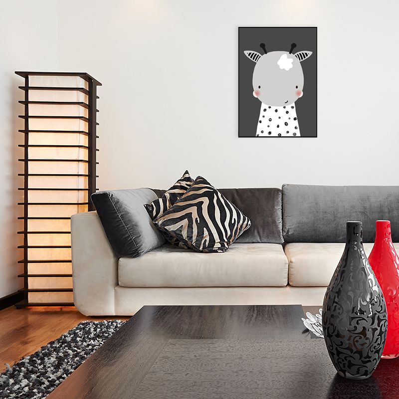 Pastel Color Sheep Painting Textured Kids Style Children's Bedroom Wall Art Print