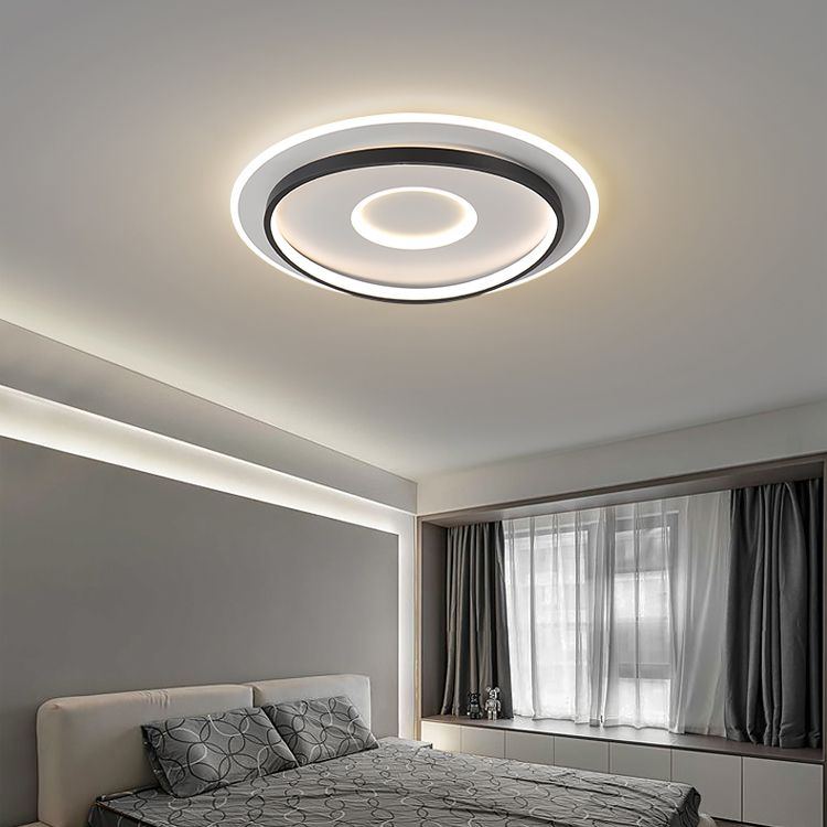 Round Shape LED Sky Star Ceiling Lamp Modern Iron 3 Lights Flush Mount for Study