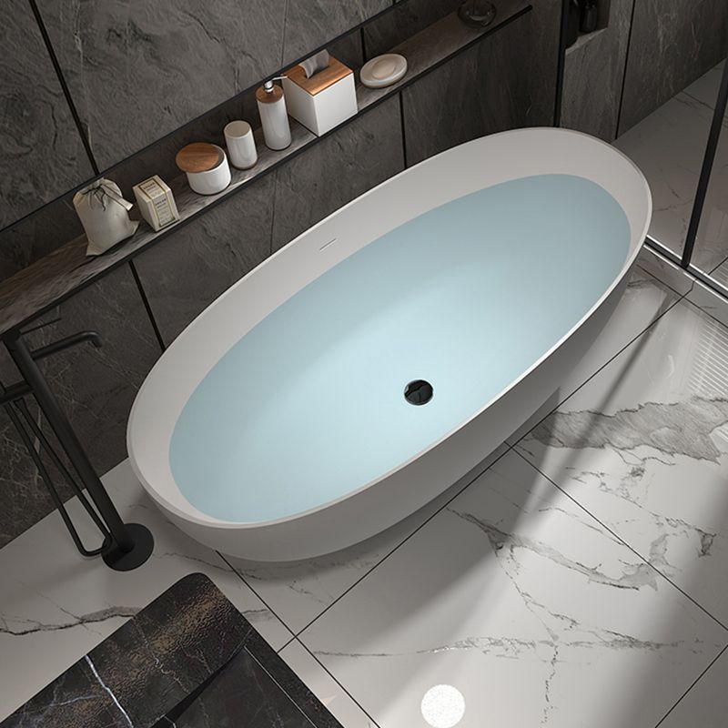 Stone Soaking Bathtub Antique Finish Modern Back to Wall Bath Tub