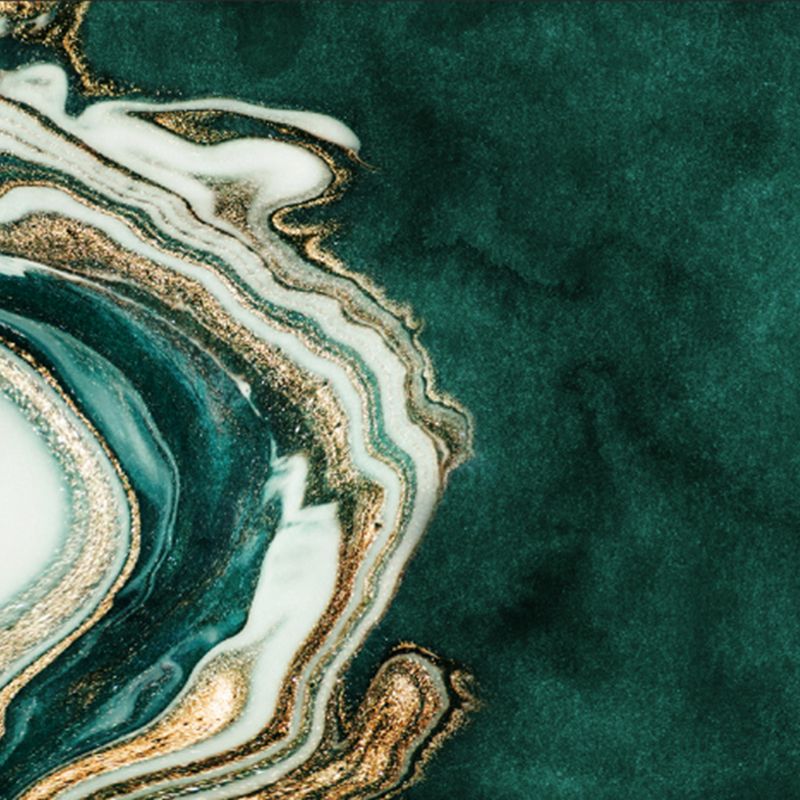 Groene toon geometrische lijnen print tapijt polyester eenvoudig tapijt tapijt niet-slip achterste binnen tapijt voor woonkamer