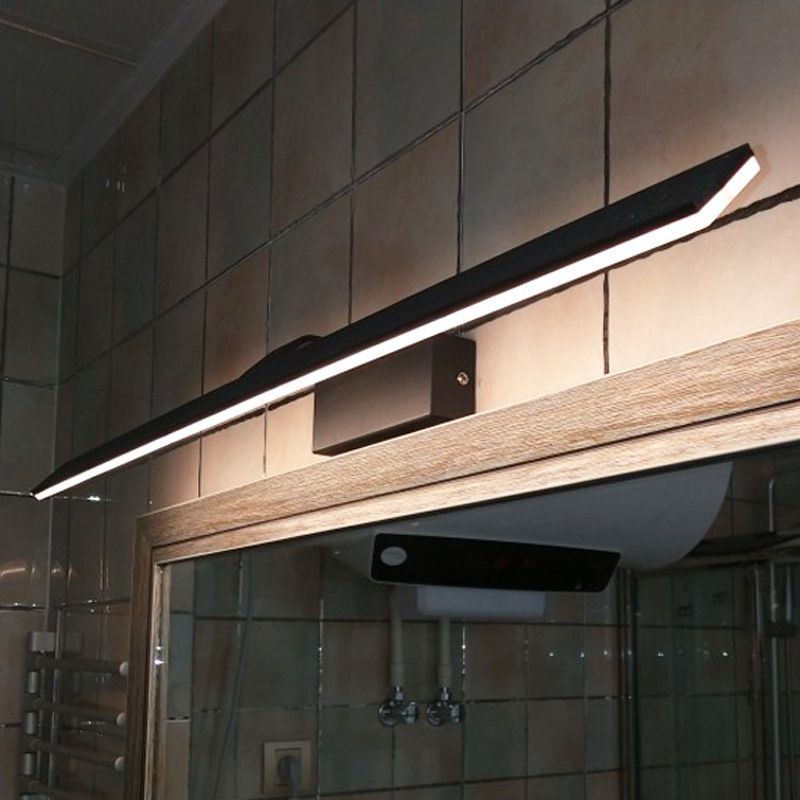 Minimalisme moderne Vanité de salle de bain en métal étanche en métal Lumières à LED acrylique linéaire