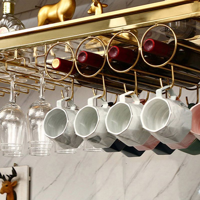 Modern Hanging Wine Rack Holder Stainless Steel Wine Glass Stemware Rack Holder