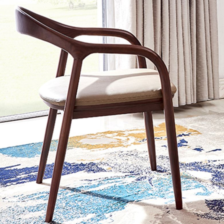 Silla de madera de fresno de estilo tradicional, juego de sillones con respaldo abierto para comedor y cocina