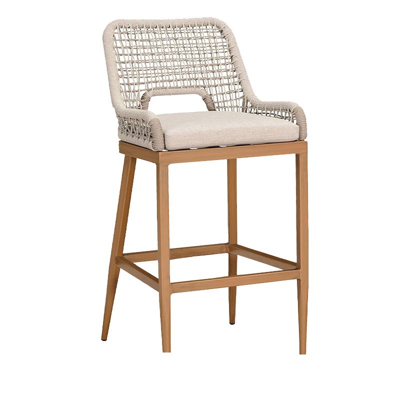 Tropical Patio Dining Side Chair Armless Rattan Outdoors Dining Chairs