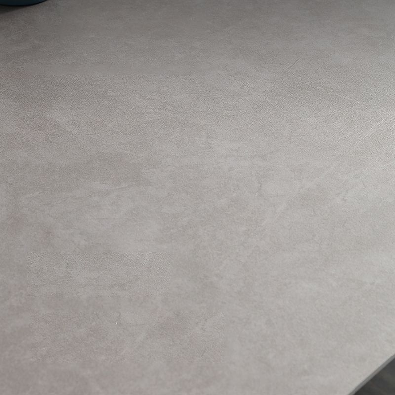 Gray Stone Top Table Rectangle Modern Dining Table with 4 Legs
