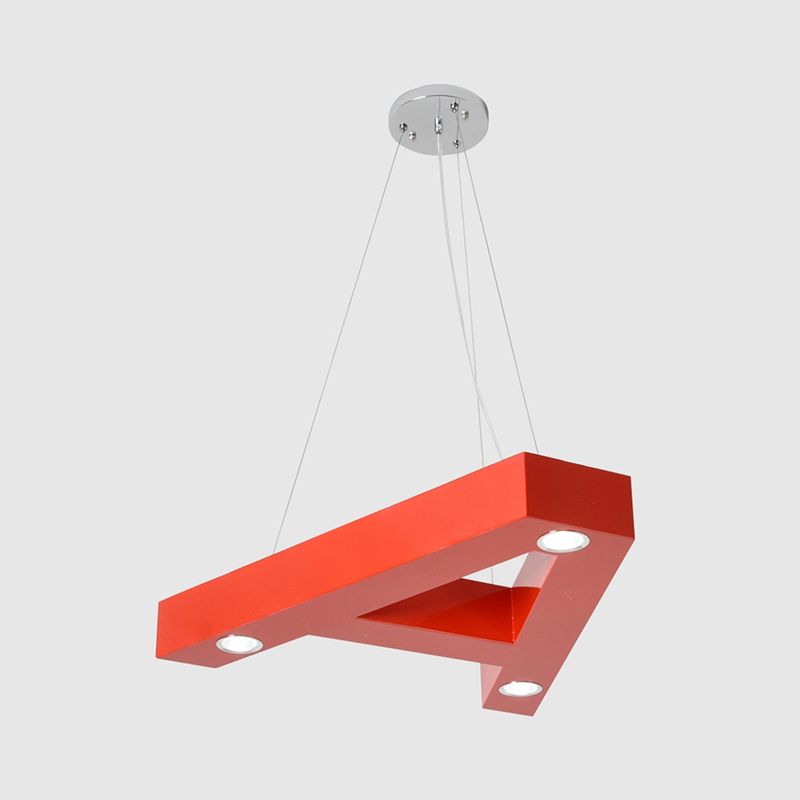 A / b / C-Shape acrylique plafond Hang Fixture Macaroon rouge / jaune / vert Light Light pour bébé chambre