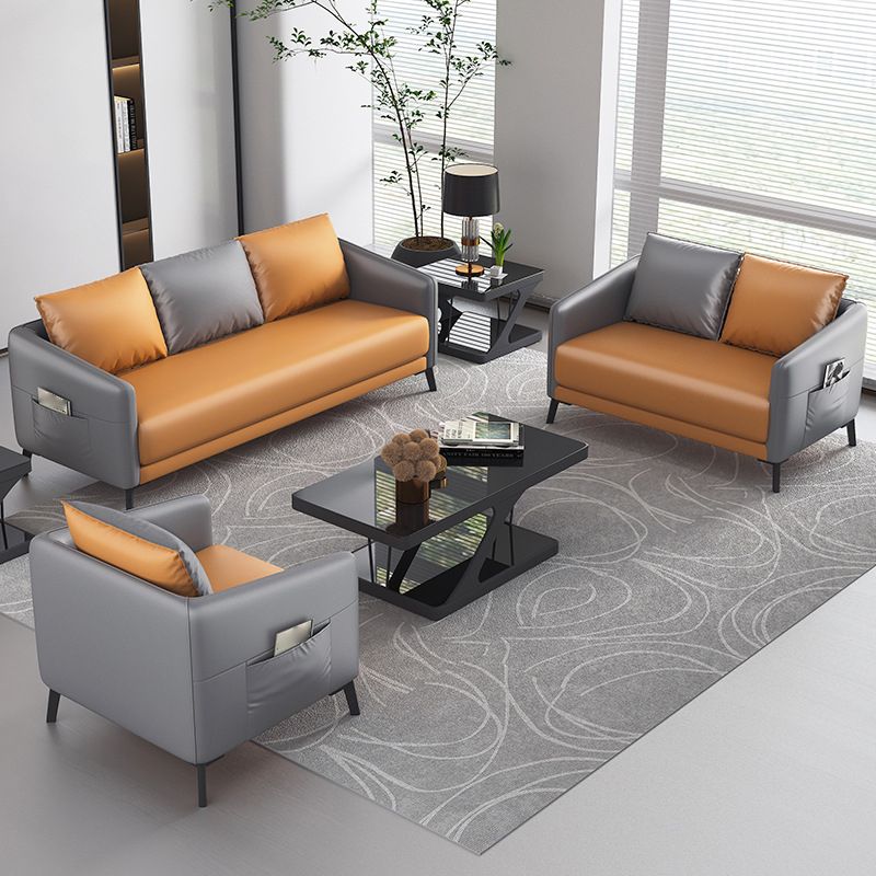 Modern Tuxedo Arm Sofa 27.55" D x24.80" H Sofa for Living Room