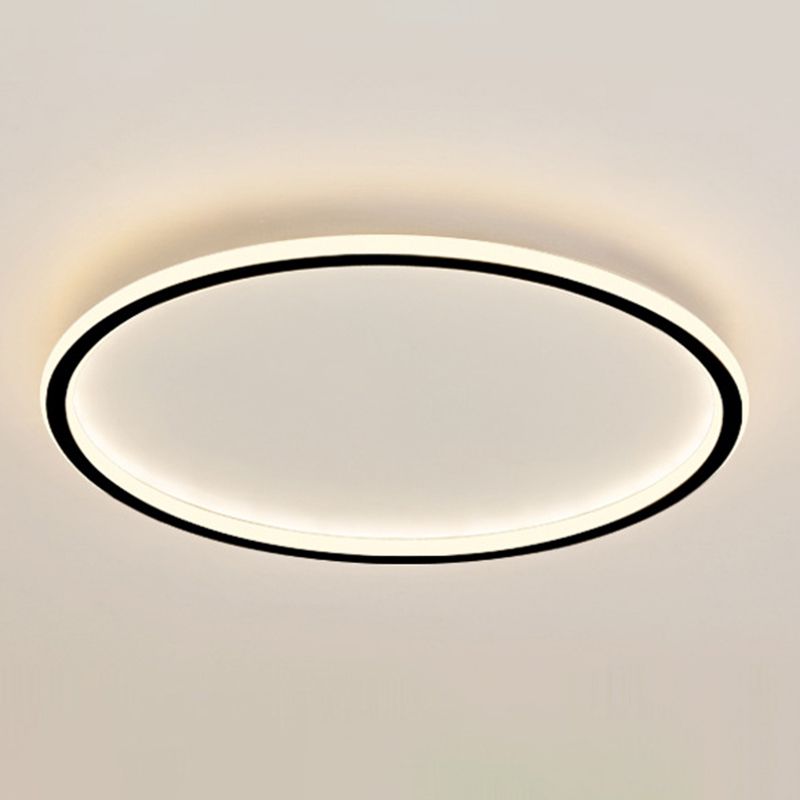 Plafonnier LED de simplicité moderne, montage circulaire en aluminium avec abat-jour en silicone