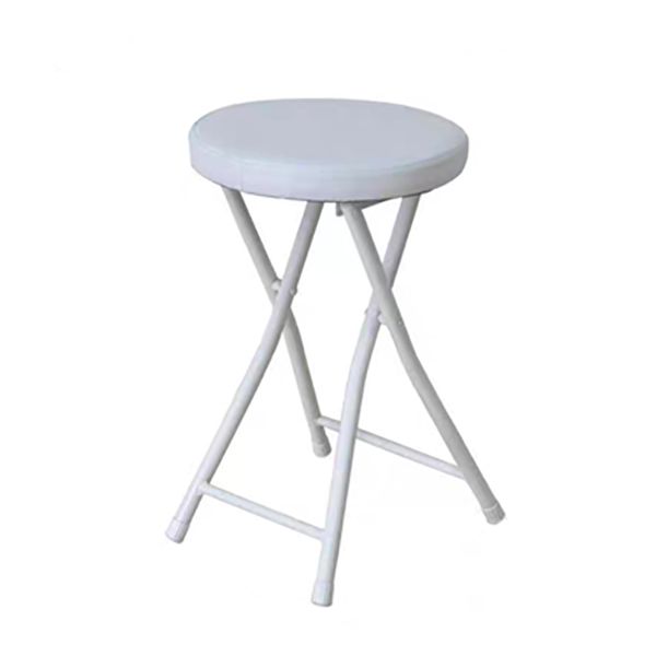 Foldable Bistro Round Shape High Chair Modern Counter Chair with Metal 4 Legs