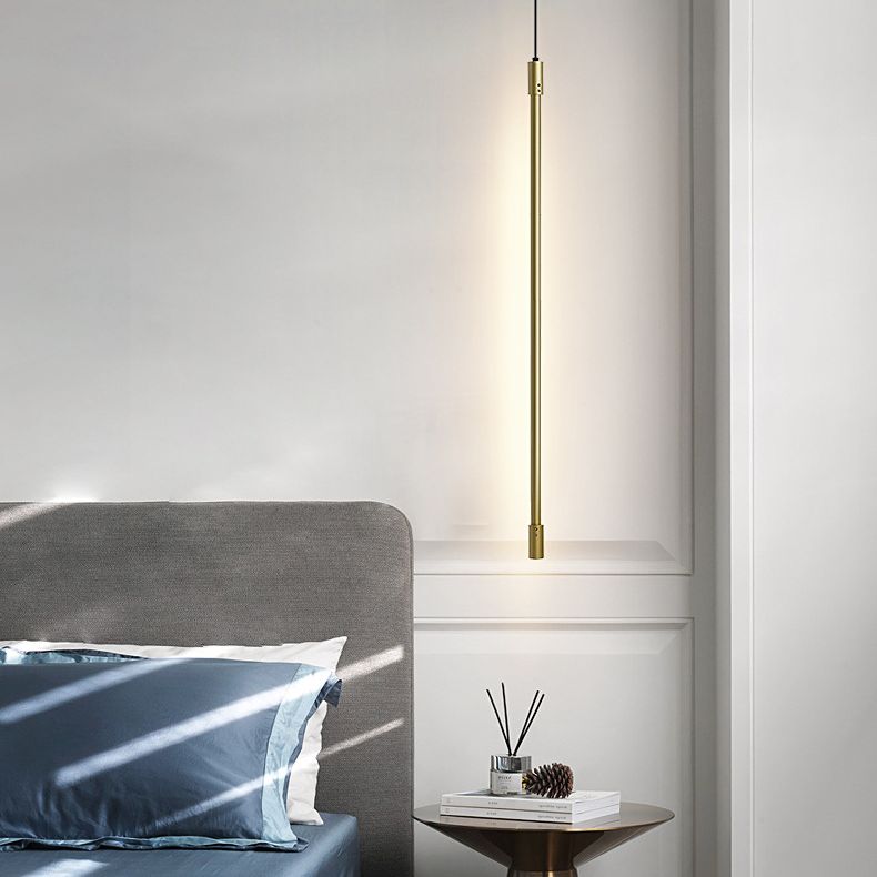 Linearer LED -Anhänger Minimalistischer Aluminium -Nacht