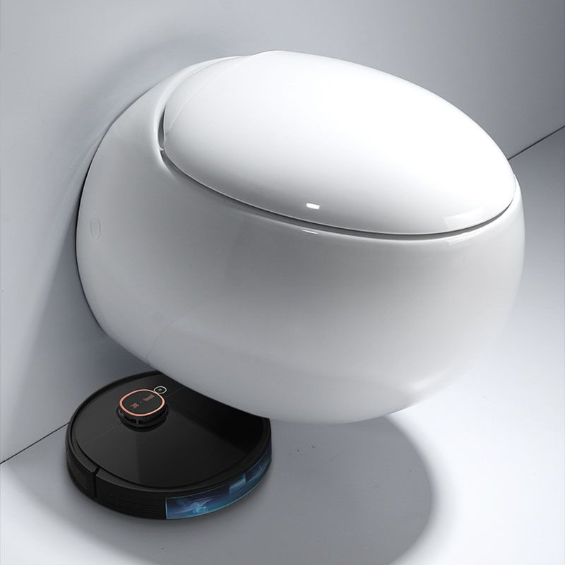 Modern Wall Mount Toilet Gravity Toilet Bowl with Slow Close Seat for Washroom