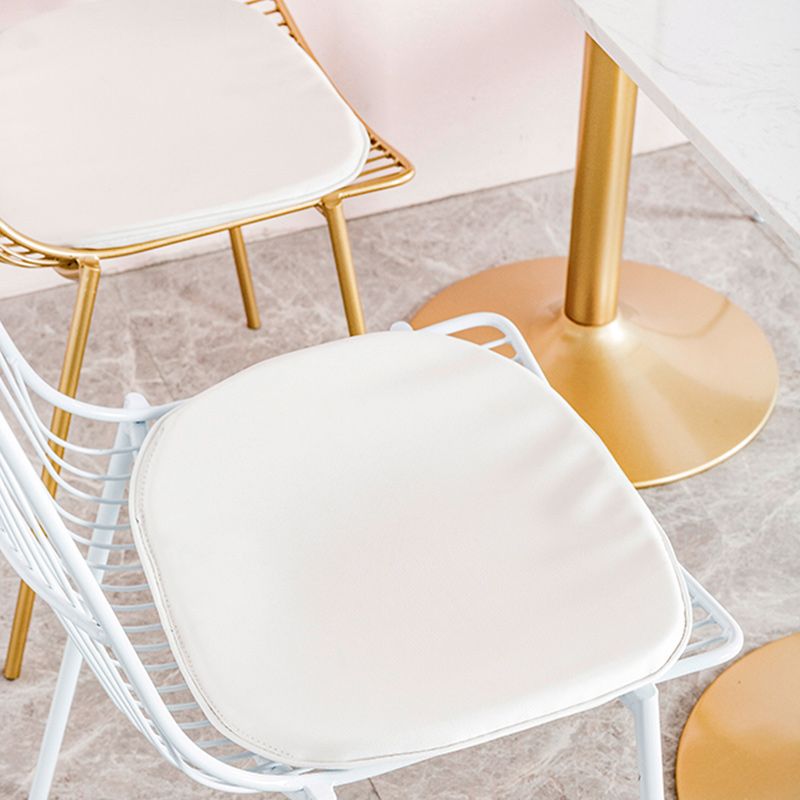 Glam Style Dining Chair Metal Windsor Back Dining Side Chair for Dining Room