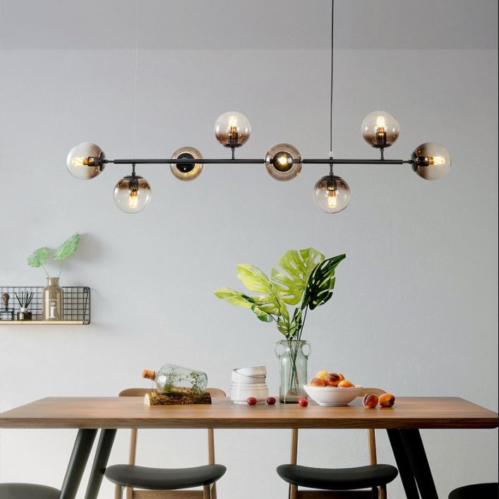 Glass Globe Island Chandelier Light Contemporary Style Chandelier Lighting Fixture