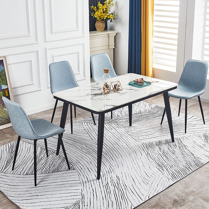 Sedie da cucina in stile moderno sedia da pranzo a bracciole con gambe metalliche