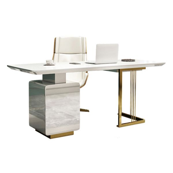 Rectangle Home Writing Table Modern Wooden Working Desk with Drawers