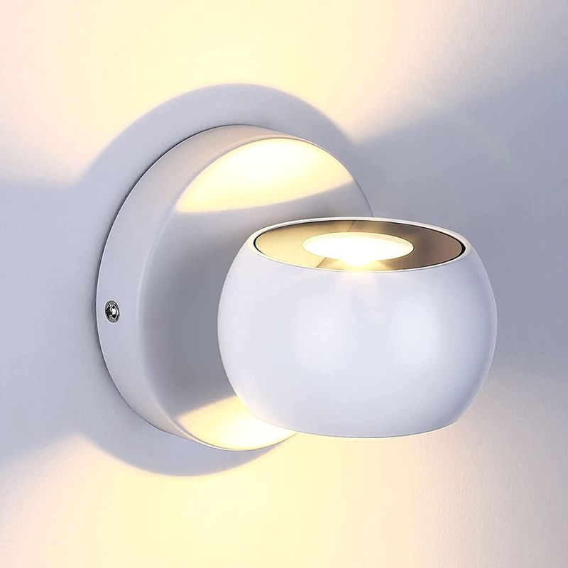 Modern Style Ball Shade Wall Lamp Metal 2 Lights Sconces for Living Room