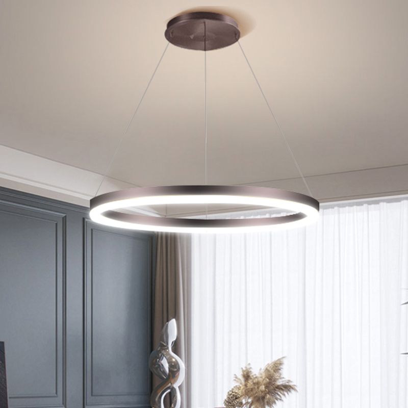 Forme de roue Métal Pendre Luminure de style moderne 1 Light Hanging Lightture