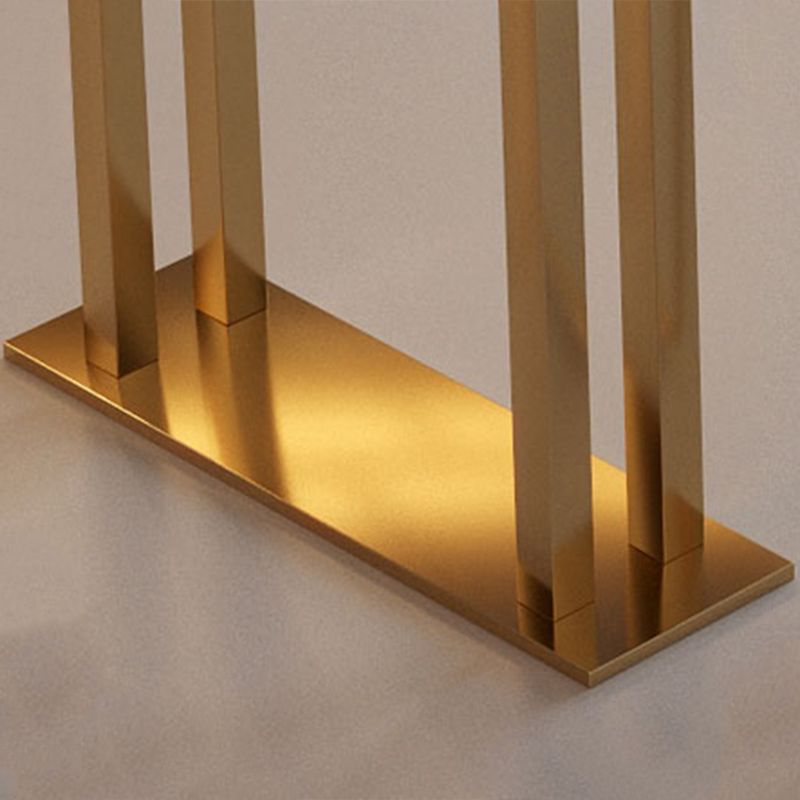 Glam Style Bar Table 42-inch Height Wood Top Bistro Table with Gold Pedestal