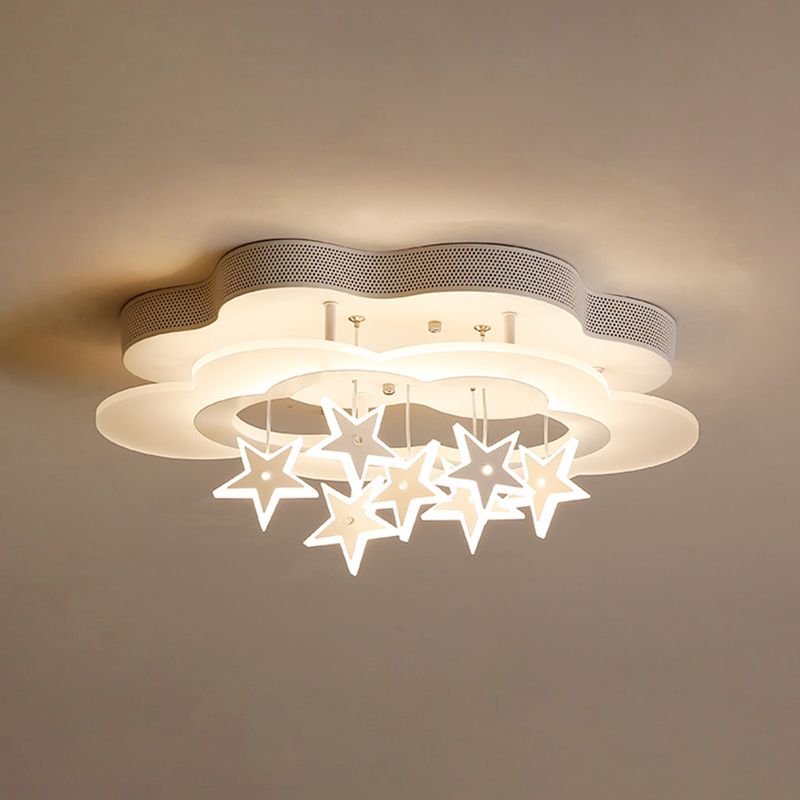 Kinderkamer plafondlamp moderne wolken en sterren warme slaapkamer jongens- en meisjeskamer oogbescherming lampen