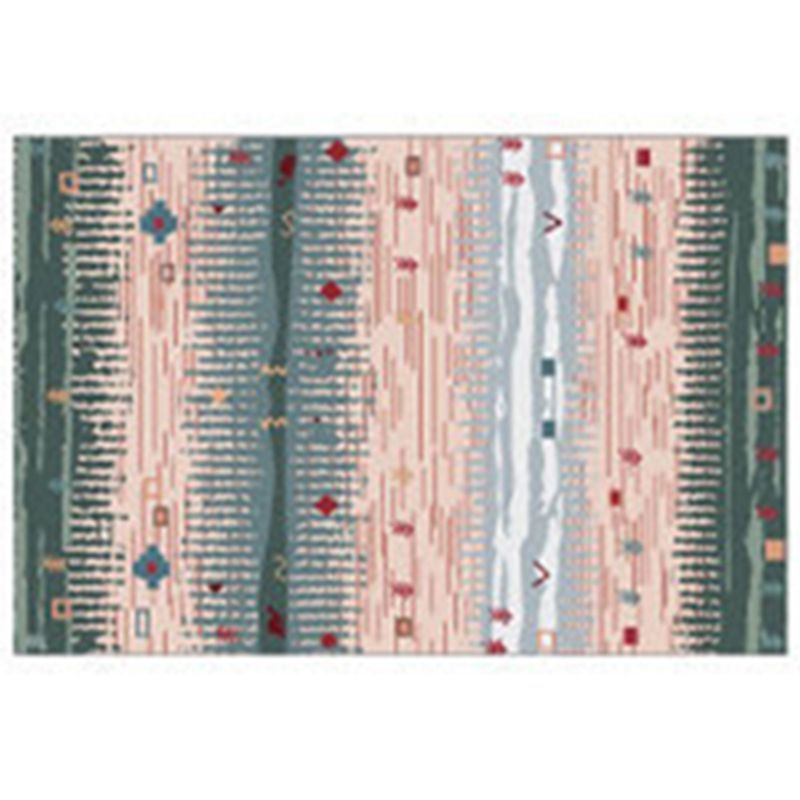 Light Color Bohemian Area Carpet Polyester Southwestern Print Indoor Rug Anti-Slip Backing Carpet for Living Room