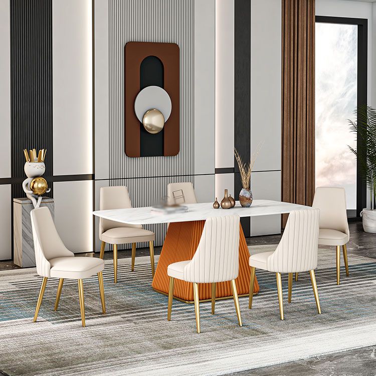 Nordic 1/2/5/7 Pieces Rectangle Dining Set Sintered Stone Dining Table Set