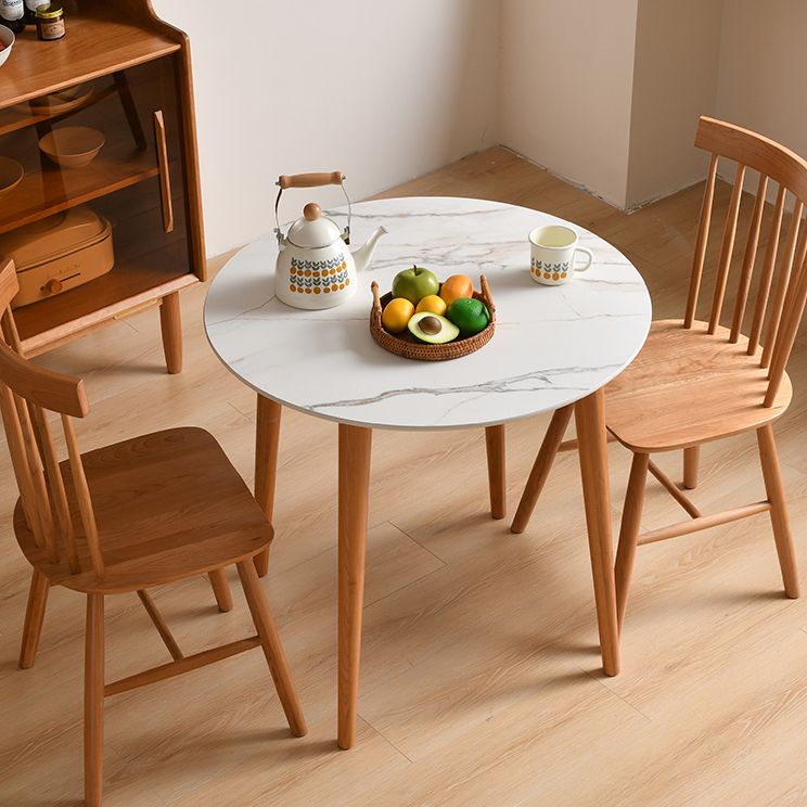 Modern 1/2/3/5 Pieces Dining Set Round Stone Dining Table for Dining Room