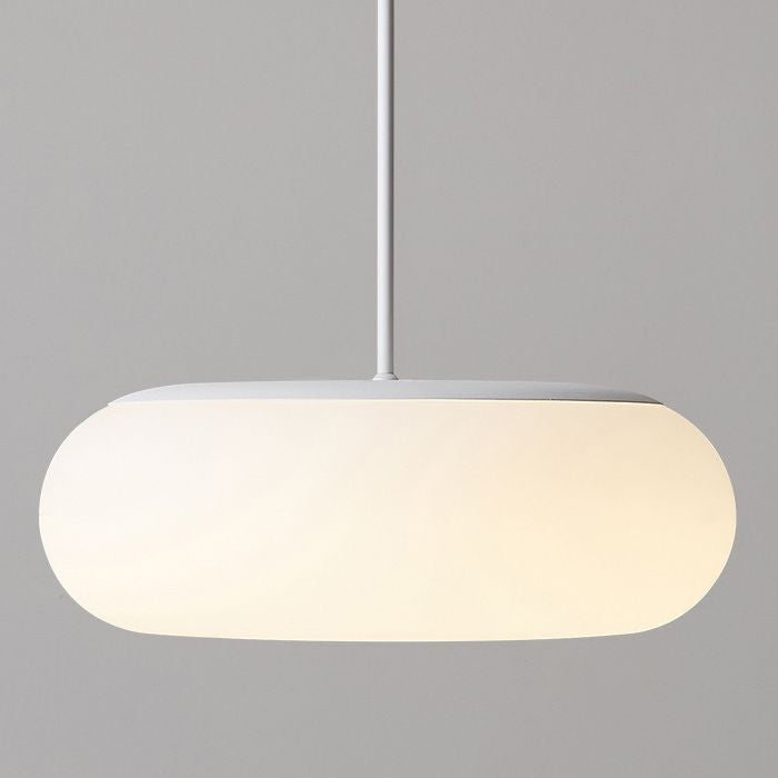 Bianca 1 Lampada a ciondolo a battente leggera Modern Minimalist Plastic Hanging Lampada per tavolo da pranzo