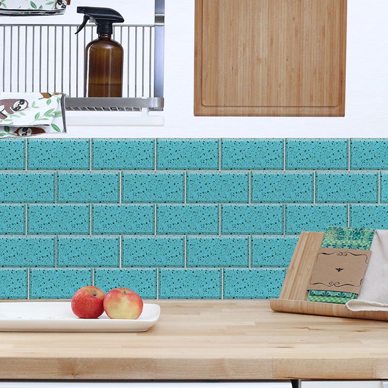 Dark Color Terrazzo Brick Wallpapers Peel and Stick Modernist Kitchen Wall Covering