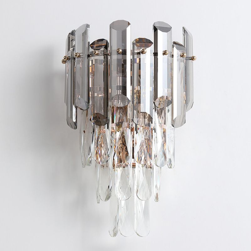 Crystal Shade Wall Light Fixture Postmodern Wall Light Sconce for Bedroom
