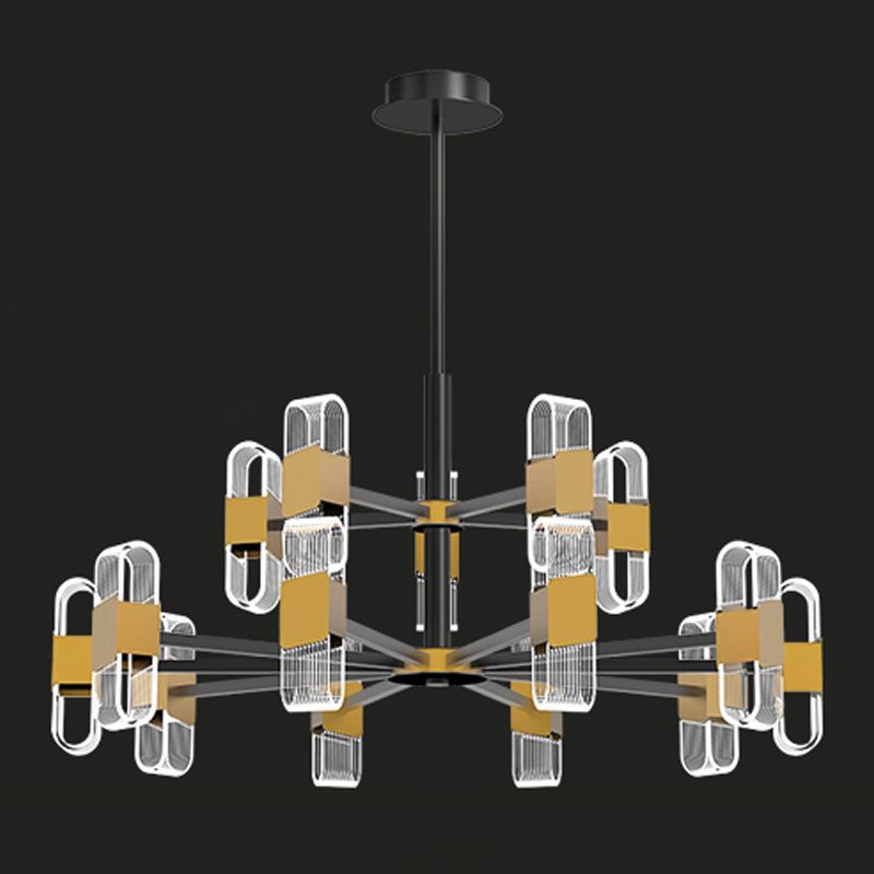 Living Room Modern Hanging Ceiling Lights Acrylic Sputnik Hanging Pendant Lamp