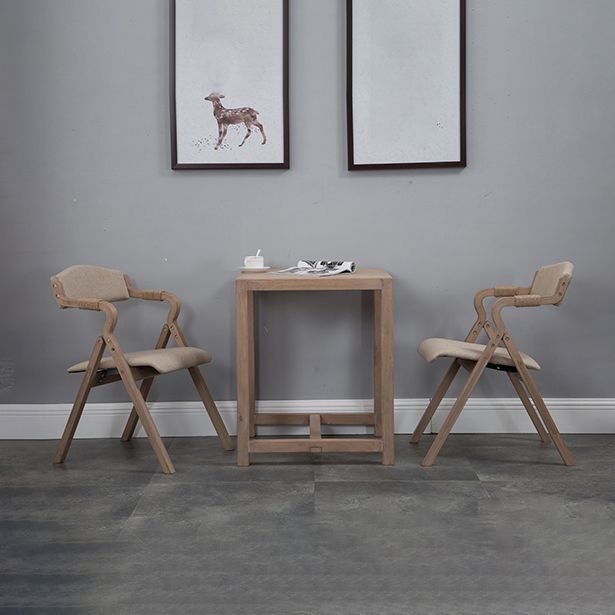 Fauteuil de salle à manger de style campagnard, fauteuils rembourrés pliables à dos ouvert