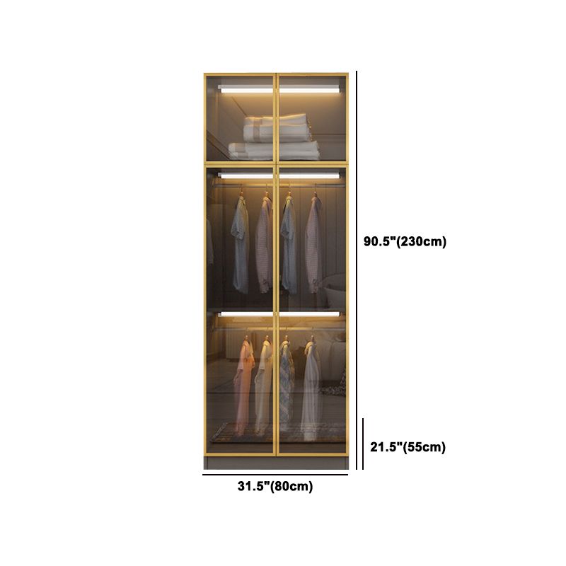 Modern Style Wooden Wardrobe Cloth Rod Included Wardrobe Closet for Bedroom
