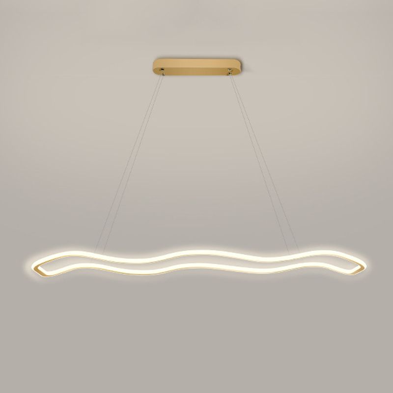 Metal Geometry Shade Island Pendant Modern Style 1 Light Island Lighting for Living Room