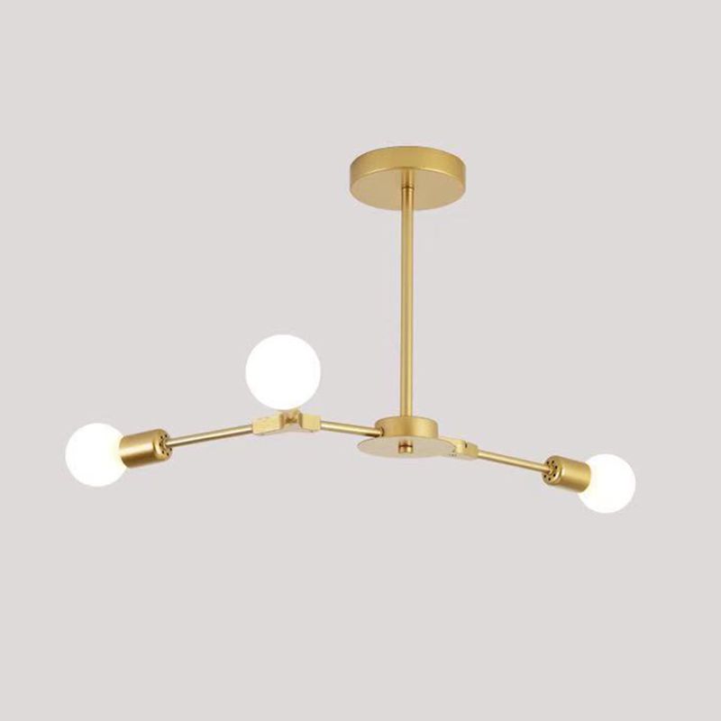 Branche Métal Chandelier Light Multi Light Sanging Lampe pour le salon