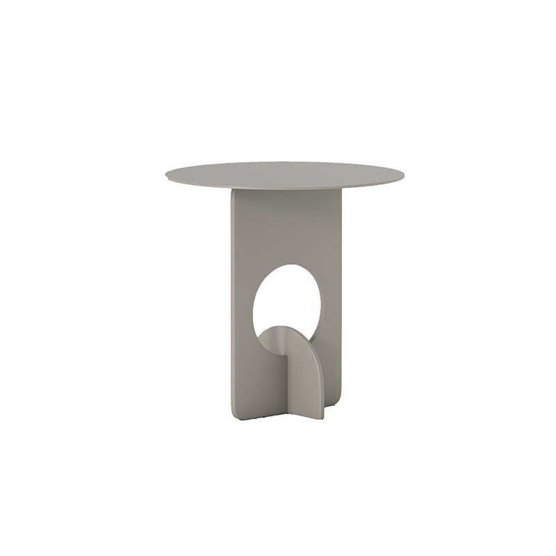 Mid-Century Round Side End Table Metal Abstract End Table for Living Room