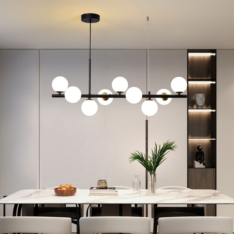 Comedor de la isla moderna nórdica Sombra de vidrio de lámpara colgante