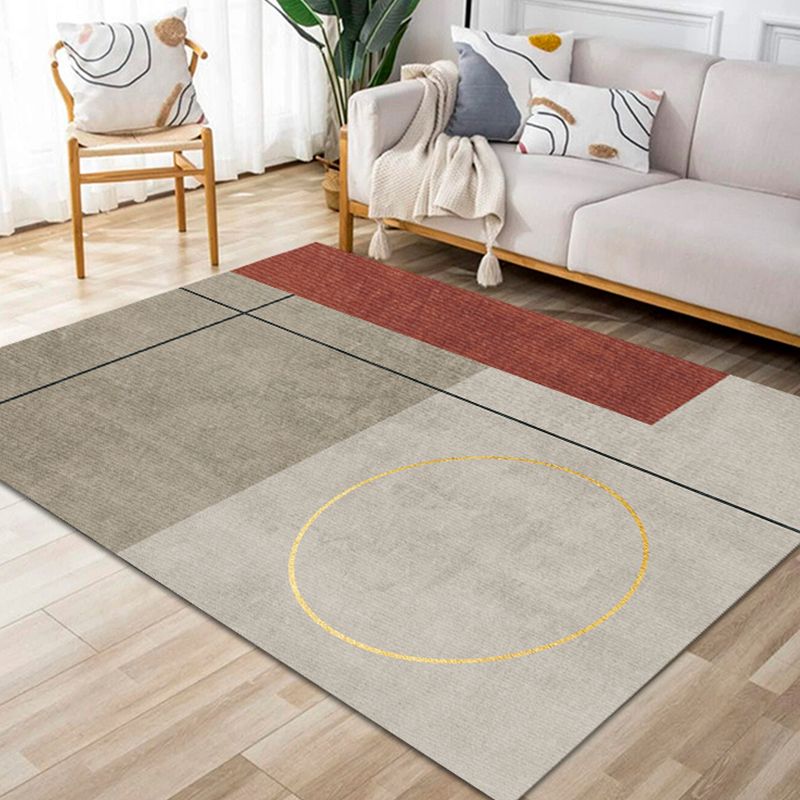 Moderne woonkamer tapijt geometrisch patroon polyester gebied tapijt niet-slip achterste backing area tapijt