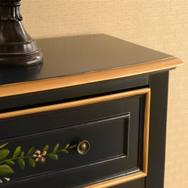 American Traditional Dresser Solid Wood Storage Chest with 2 Drawers