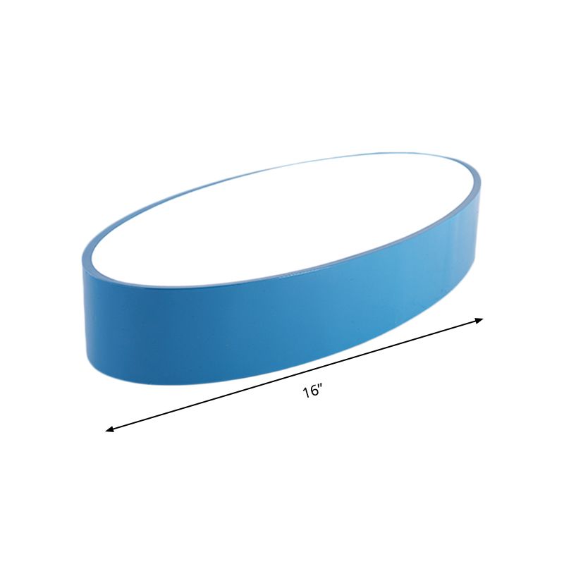 Acrylic Oval LED Flush Mount Light Modern Simple Style Ceiling Lamp for Kid Bedroom