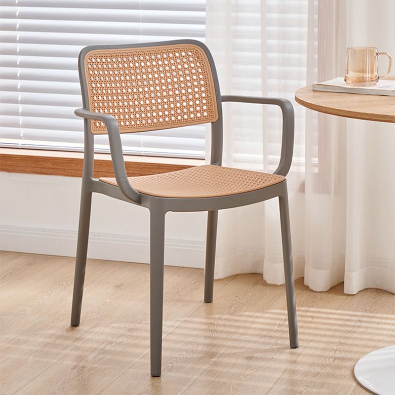 Stacking Outdoors Dining Chairs Tropical Plastic Patio Dining Chair