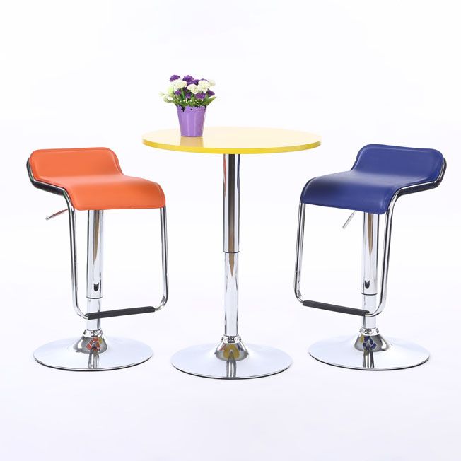 Modern Backrest Liftable Stool Steel Cashier Bar Stool with Leather Cushion and Pedal