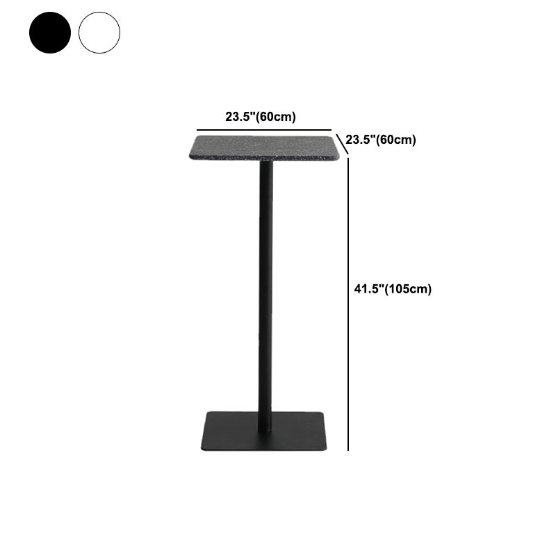 Square and Round  Pedestal Bar Table Modern Outdoor Stone Bar Table